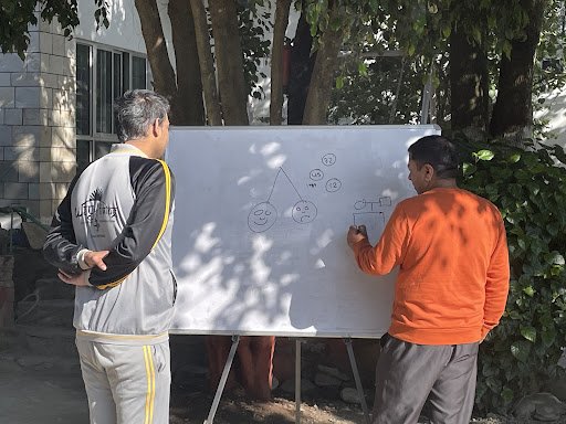 Outdoor education session at the center