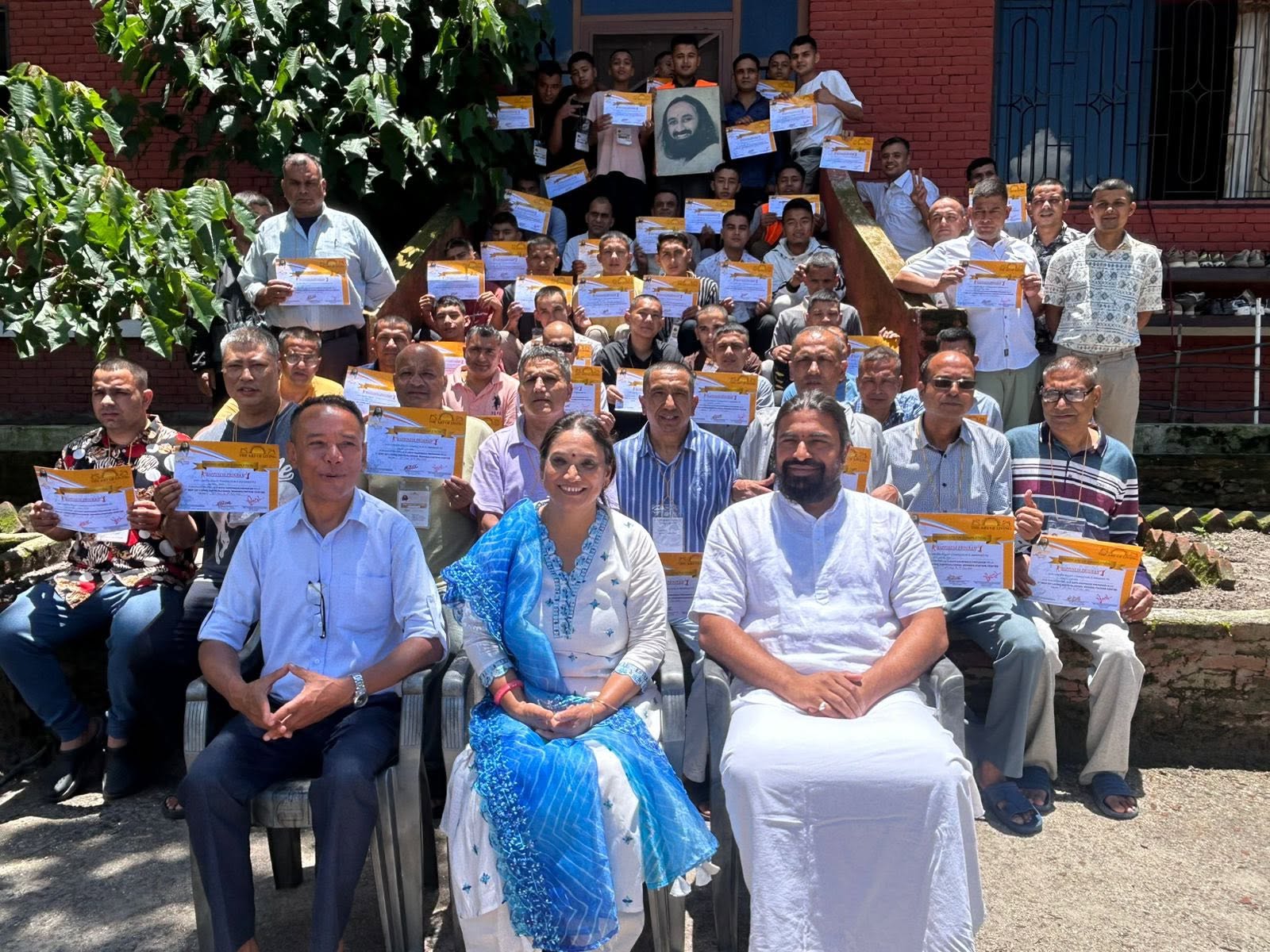 Certificate ceremony with Way of Living residents and guests